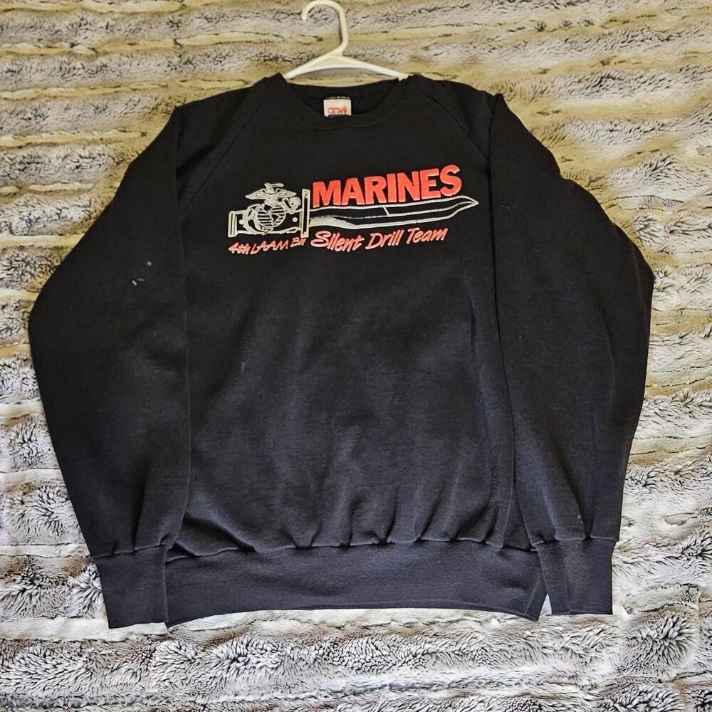 Anvil Men's Black and Grey Sweatshirt